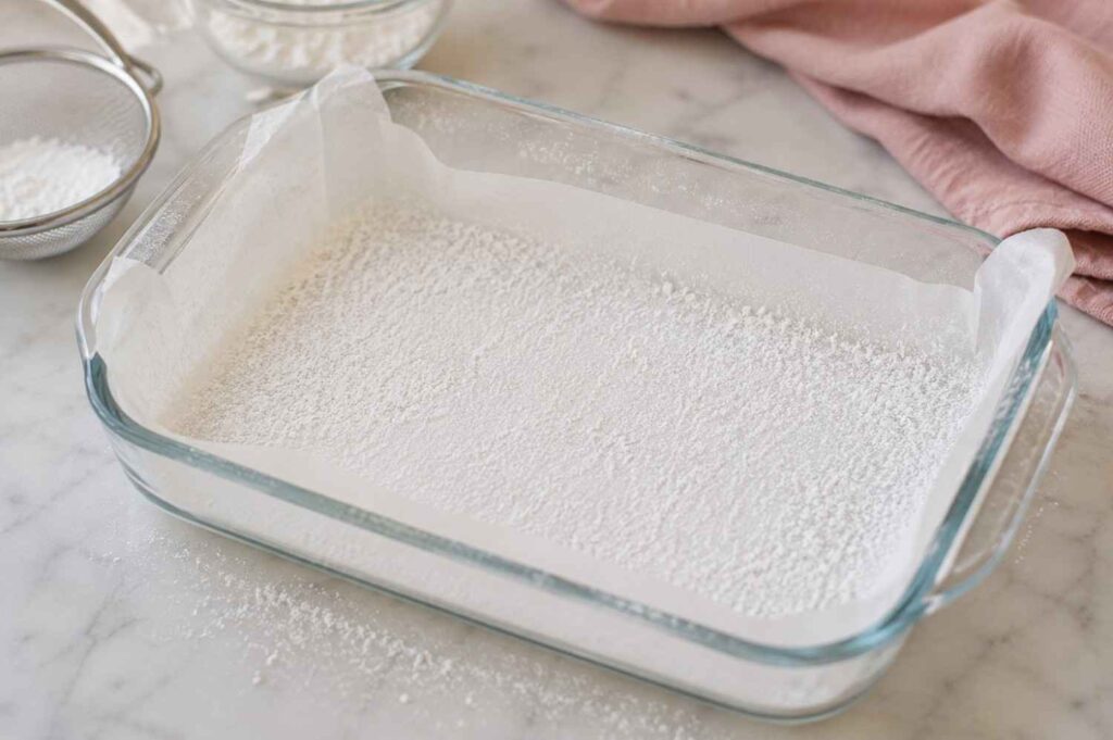 prepare pan for homemade marshmallow recipe