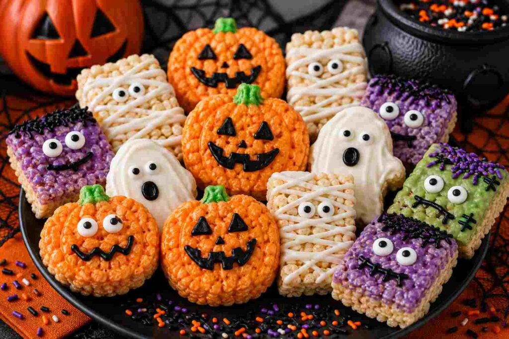 halloween rice krispie