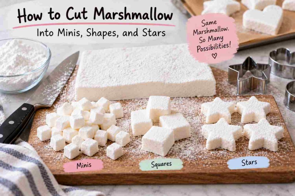 cutting marshmallow