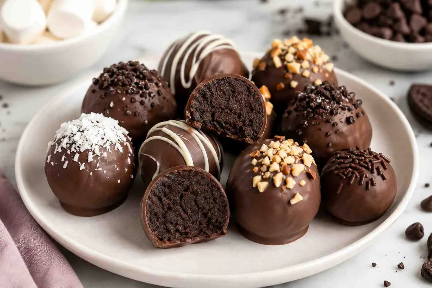 Marshmallow truffles recipe