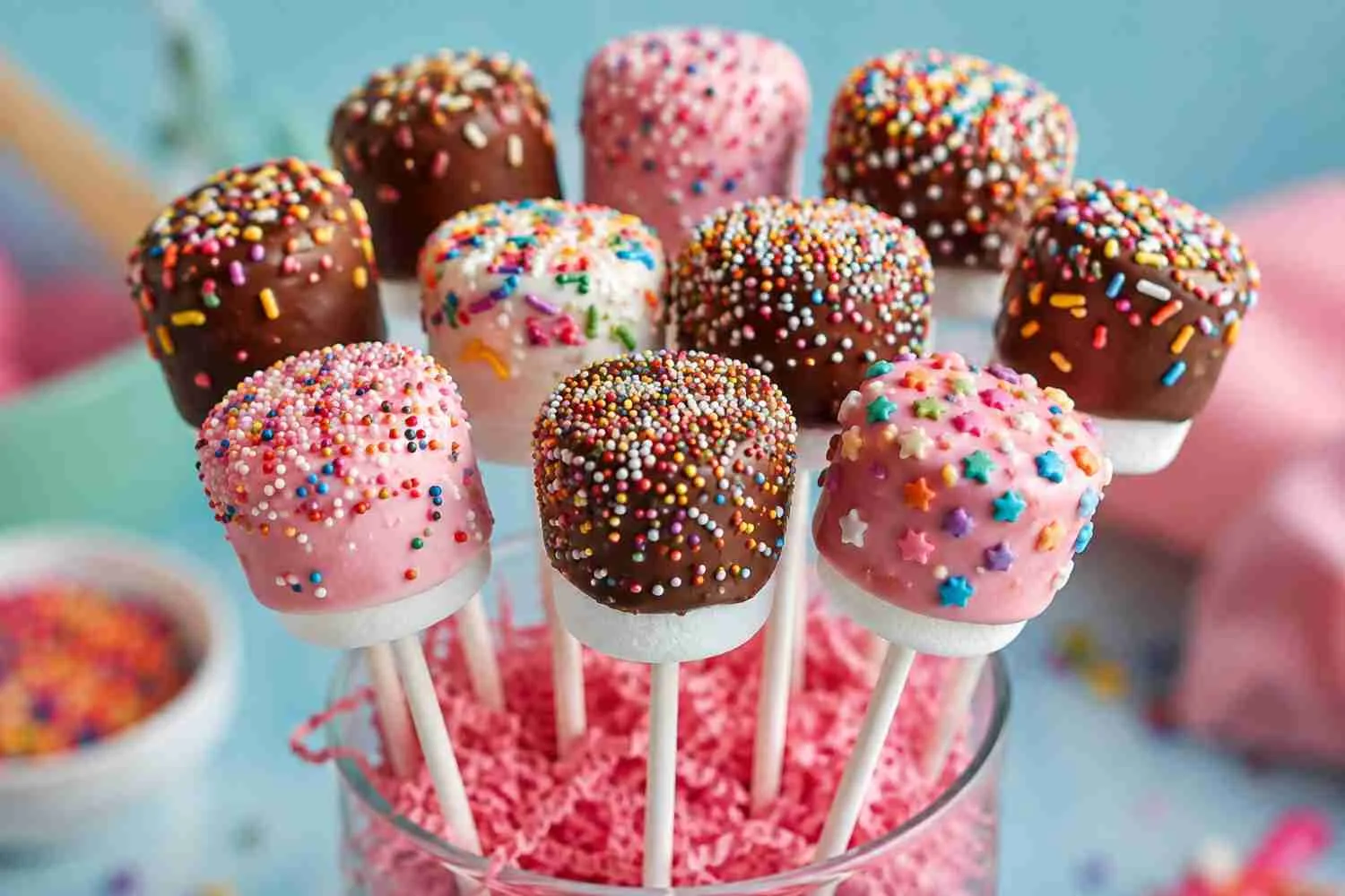 sprinkle covered marshmallow pops recipe