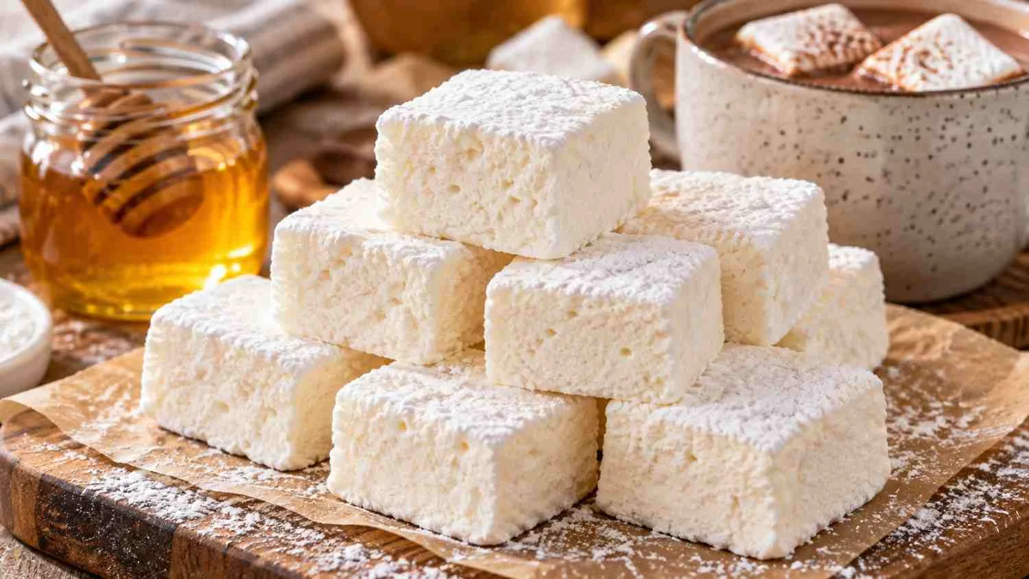 marshmallow with honey
